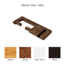 Įkelti vaizdą į galerijos rodinį, Medinis Tualetinio Popieriaus Laikiklis su Lentynėle, Sieninė Lentynėlė su Laikikliu Telefonui, Vonios Kambario Aksesuaras