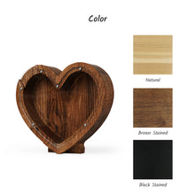 Įkelti vaizdą į galerijos rodinį, Širdies formos medinė taupyklė, Dovana jaunavedžiams
