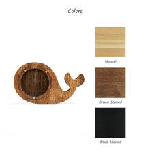 Įkelti vaizdą į galerijos rodinį, Medinė banginio formos taupyklė, Dovana jūros gyvūnų mylėtojams