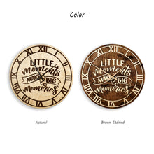 Įkelti vaizdą į galerijos rodinį, Apvalus medinis laikrodis, Modernus laikrodis