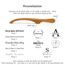 Įkelti vaizdą į galerijos rodinį, Rankų Darbo Duonos Peilis su Dantyta Geležte, Praktiška Dovana Kasdieniam Naudojimui