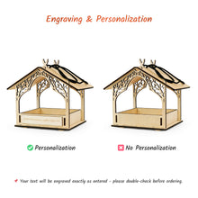 Įkelti vaizdą į galerijos rodinį, Medinė Paukščių Lesykla Lauko Erdvėms, Rankų Darbo Lesyklėlė Terasai, Kiemui ar Sodui