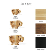 Įkelti vaizdą į galerijos rodinį, Medinė arbatpinigių dėžutė, Medinė puodelio formos taupyklė