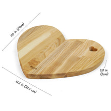 Įkelti vaizdą į galerijos rodinį, Medinė pjaustymo lentelė, Širdies formos lentelė