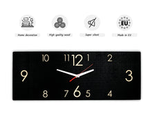 Įkelti vaizdą į galerijos rodinį, Medinis juodas laikrodis (2 dydžiai)