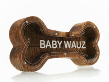 Įkelti vaizdą į galerijos rodinį, Medinė taupyklė kaulas (ruda, graviravimas)