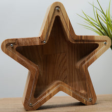 Įkelti vaizdą į galerijos rodinį, Medinė taupyklė žvaigždė (graviravimas)