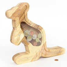 Įkelti vaizdą į galerijos rodinį, Medinė taupyklė kengūra (graviravimas)