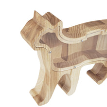 Įkelti vaizdą į galerijos rodinį, Medinė taupyklė katė (graviravimas)