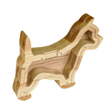 Įkelti vaizdą į galerijos rodinį, Medinė taupyklė šuo (graviravimas)