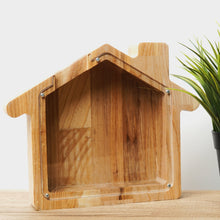 Įkelti vaizdą į galerijos rodinį, Didelė medinė taupyklė namas (graviravimas)