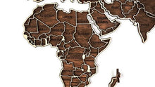 Įkelti vaizdą į galerijos rodinį, Medinis sieninis pasaulio žemėlapis ( DISP012N )