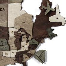 Įkelti vaizdą į galerijos rodinį, Medinis sieninis pasaulio žemėlapis 3D ( DISP012I )