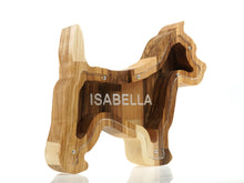 Įkelti vaizdą į galerijos rodinį, Medinė taupyklė šuo (graviravimas)