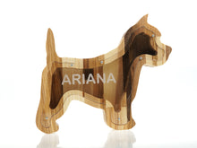 Įkelti vaizdą į galerijos rodinį, Medinė taupyklė šuo (graviravimas)