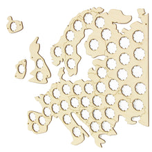 Įkelti vaizdą į galerijos rodinį, Medinis sieninis butelio kamštelių Europos žemėlapis ( DISP065)