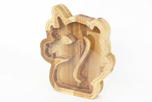 Įkelti vaizdą į galerijos rodinį, Medinė taupyklė vienaragis (graviravimas)