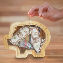 Įkelti vaizdą į galerijos rodinį, Medinė išardoma taupyklė (graviravimas)