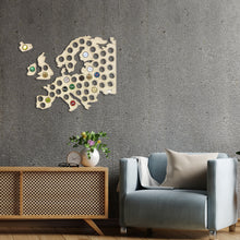 Įkelti vaizdą į galerijos rodinį, Medinis sieninis butelio kamštelių Europos žemėlapis ( DISP065)