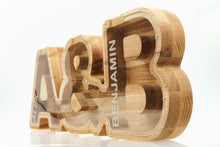 Įkelti vaizdą į galerijos rodinį, Medinė dviguba poros taupyklė (A-Ž, graviravimas)