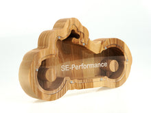 Įkelti vaizdą į galerijos rodinį, Medinė taupyklė motociklas (graviravimas)