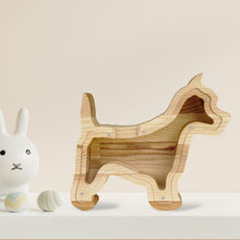 Įkelti vaizdą į galerijos rodinį, Medinė taupyklė šuo (graviravimas)