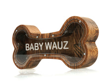 Įkelti vaizdą į galerijos rodinį, Medinė taupyklė kaulas (ruda, graviravimas)