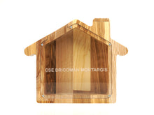 Įkelti vaizdą į galerijos rodinį, Didelė medinė taupyklė namas (graviravimas)