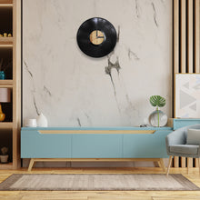 Įkelti vaizdą į galerijos rodinį, Vinilinės Plokštelės Ir Medžio Laikrodis, Sieninis Laikrodis