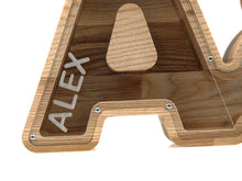 Įkelti vaizdą į galerijos rodinį, Medinė dviguba poros taupyklė (A-Ž, graviravimas)