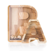 Įkelti vaizdą į galerijos rodinį, Didelė medinė taupyklė raidė (A-Ž, graviravimas)