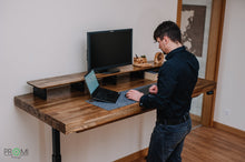 Įkelti vaizdą į galerijos rodinį, Kompiuterio Stalas - Reguliuojamo Aukščio Kompiuterio Stalas Su LED