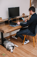 Įkelti vaizdą į galerijos rodinį, Kompiuterio Stalas - Reguliuojamo Aukščio Kompiuterio Stalas Su LED