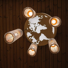 Įkelti vaizdą į galerijos rodinį, Pakabinamas Šviestuvas - Medinis Lubinis Šviestuvas Unikalus