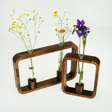 Įkelti vaizdą į galerijos rodinį, Medinė Vaza, 3 Dydžių Medinės Gėlių Vazos