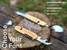 Įkelti vaizdą į galerijos rodinį, Medinis daugiafunkcis įrankis (Graviravimas)