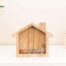 Įkelti vaizdą į galerijos rodinį, Didelė medinė taupyklė namas (graviravimas)