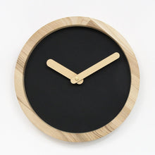 Įkelti vaizdą į galerijos rodinį, Laikrodis - Medinis Apvalus Laikrodis (Dirbtinė Oda)