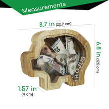 Įkelti vaizdą į galerijos rodinį, Medinė išardoma taupyklė (graviravimas)