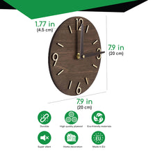 Įkelti vaizdą į galerijos rodinį, Medinis Laikrodis, Unikalus Apvalus Medžio Laikrodis