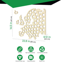 Įkelti vaizdą į galerijos rodinį, Medinis sieninis butelio kamštelių Europos žemėlapis ( DISP065)