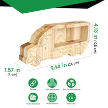 Įkelti vaizdą į galerijos rodinį, Medinė taupyklė sunkvežimis (graviravimas)