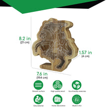 Įkelti vaizdą į galerijos rodinį, Medinė taupyklė Vytis (graviravimas)