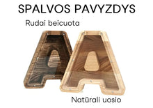 Įkelti vaizdą į galerijos rodinį, Medinė dviguba poros taupyklė (A-Ž, graviravimas)