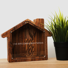 Įkelti vaizdą į galerijos rodinį, Didelė medinė taupyklė namas (graviravimas)