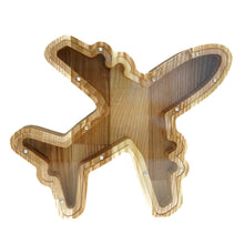 Įkelti vaizdą į galerijos rodinį, Medinė taupyklė lėktuvas (graviravimas)