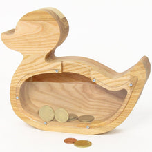 Įkelti vaizdą į galerijos rodinį, Medinė taupyklė ančiukas (graviravimas)