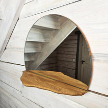 Įkelti vaizdą į galerijos rodinį, Apvalus Veidrodis su Lentyna, Stilinga Namų Dekoracija ir Puiki Dovana
