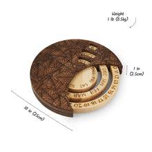 Įkelti vaizdą į galerijos rodinį, Rankų Darbo Medinis Kalendorius, Apvalus Dekoratyvinis Aksesuaras ir Dovana Ypatingoms Progoms
