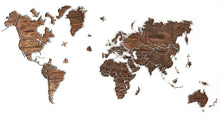 Įkelti vaizdą į galerijos rodinį, Medinis sieninis pasaulio žemėlapis ( DISP012N )
